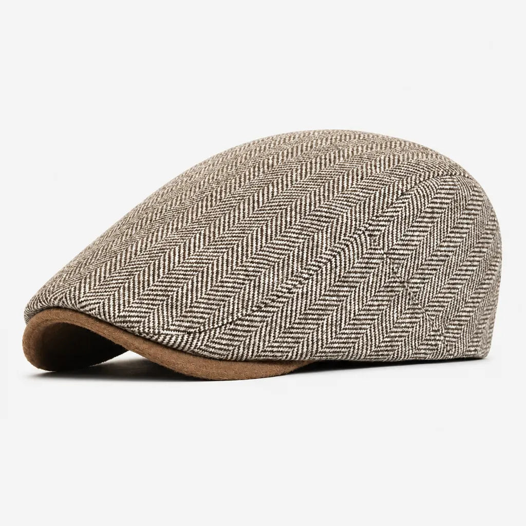 La boîte à chapeaux Casquette Gavroche Homme - Chevrons Vintage et Rayures Ajustable