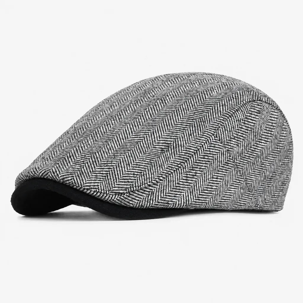 La boîte à chapeaux Casquette Gavroche Homme - Chevrons Vintage et Rayures Ajustable