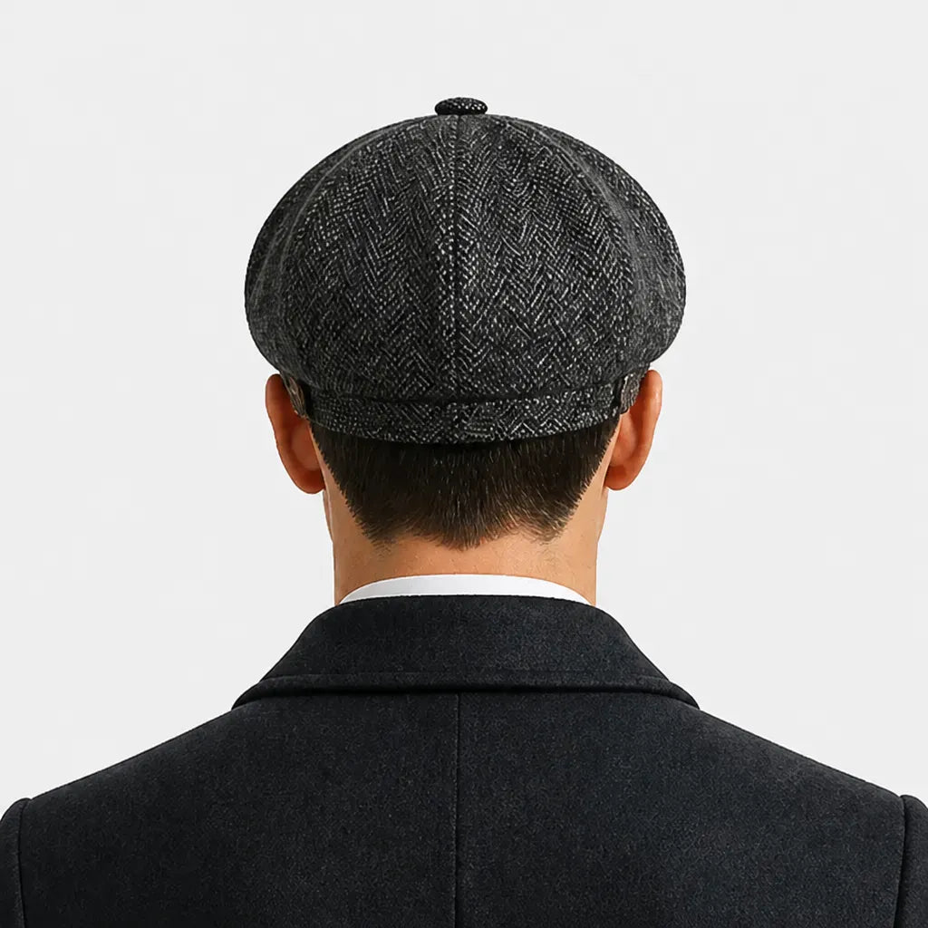 La boîte à chapeaux Casquette Gavroche Peaky Blinders - Motif Chevrons pour l'Hiver