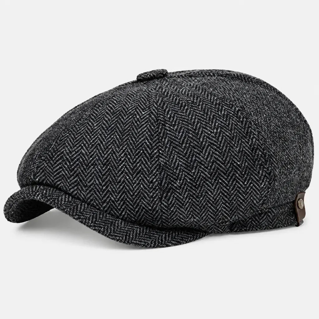 La boîte à chapeaux Casquette Gavroche Peaky Blinders - Motif Chevrons pour l'Hiver
