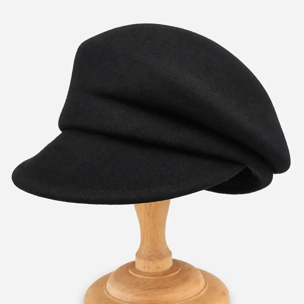 La boîte à chapeaux Casquette Gavroche pour Femme - en Laine, Style Peintre Vintage
