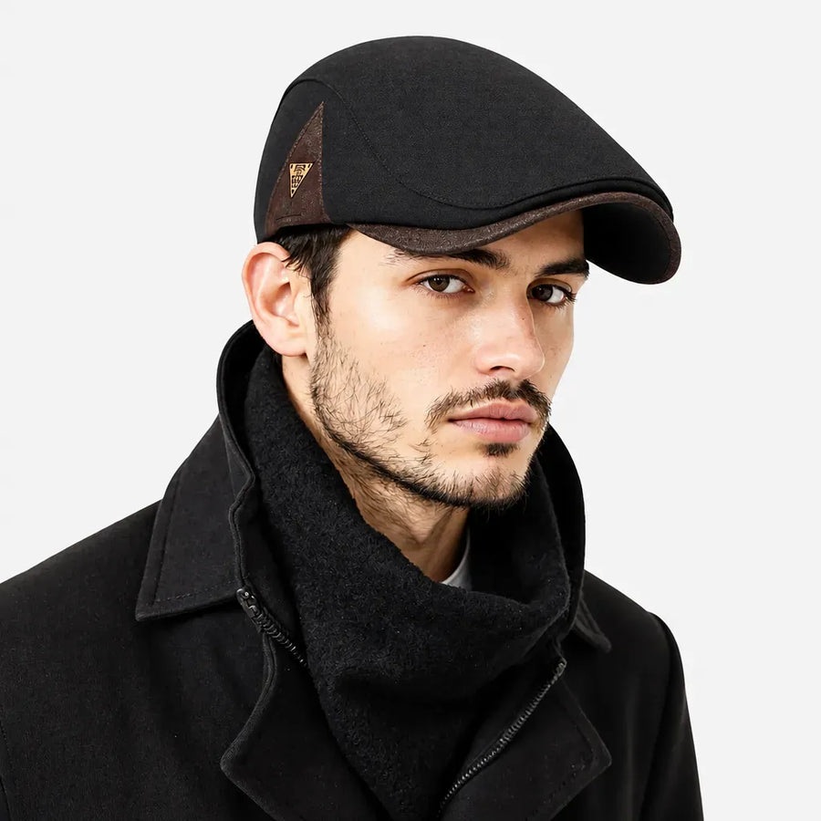 La boîte à chapeaux Casquette Homme Gavroche - en Laine Epaisse et Chaude pour l'Hiver