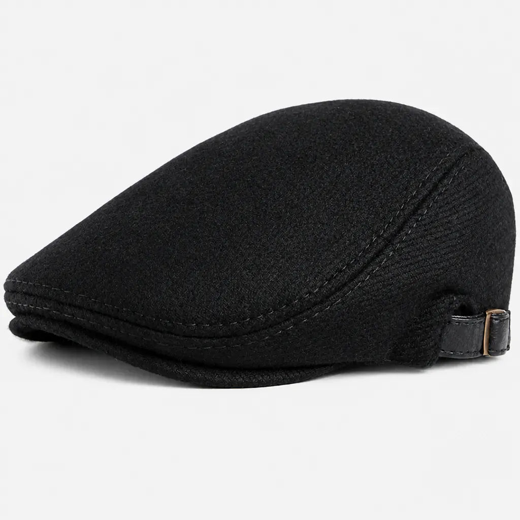 La boîte à chapeaux Casquette Irlandaise Homme - Rayee a Chevrons avec Sangle en Cuir