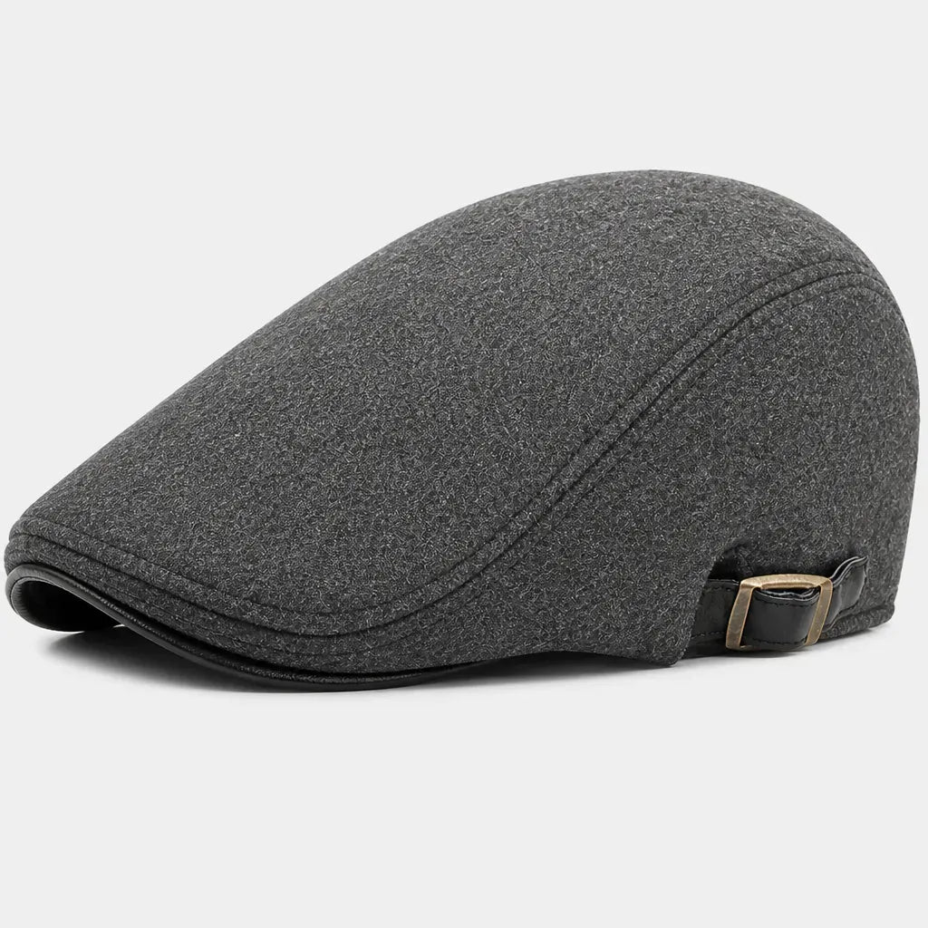 La boîte à chapeaux Casquette Irlandaise Homme - Rayee a Chevrons avec Sangle en Cuir