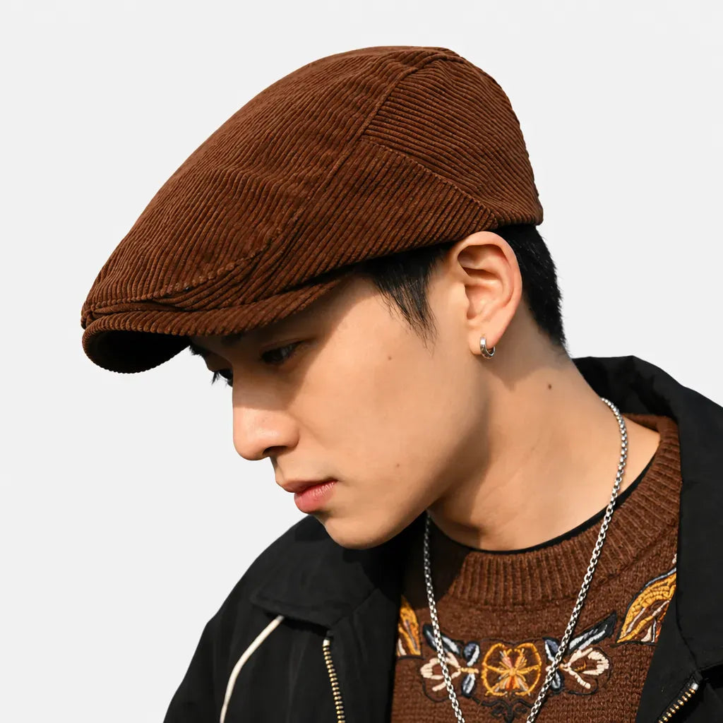 La boîte à chapeaux Casquette Irlandaise - Velours Cotele Grande Taille Ajustable