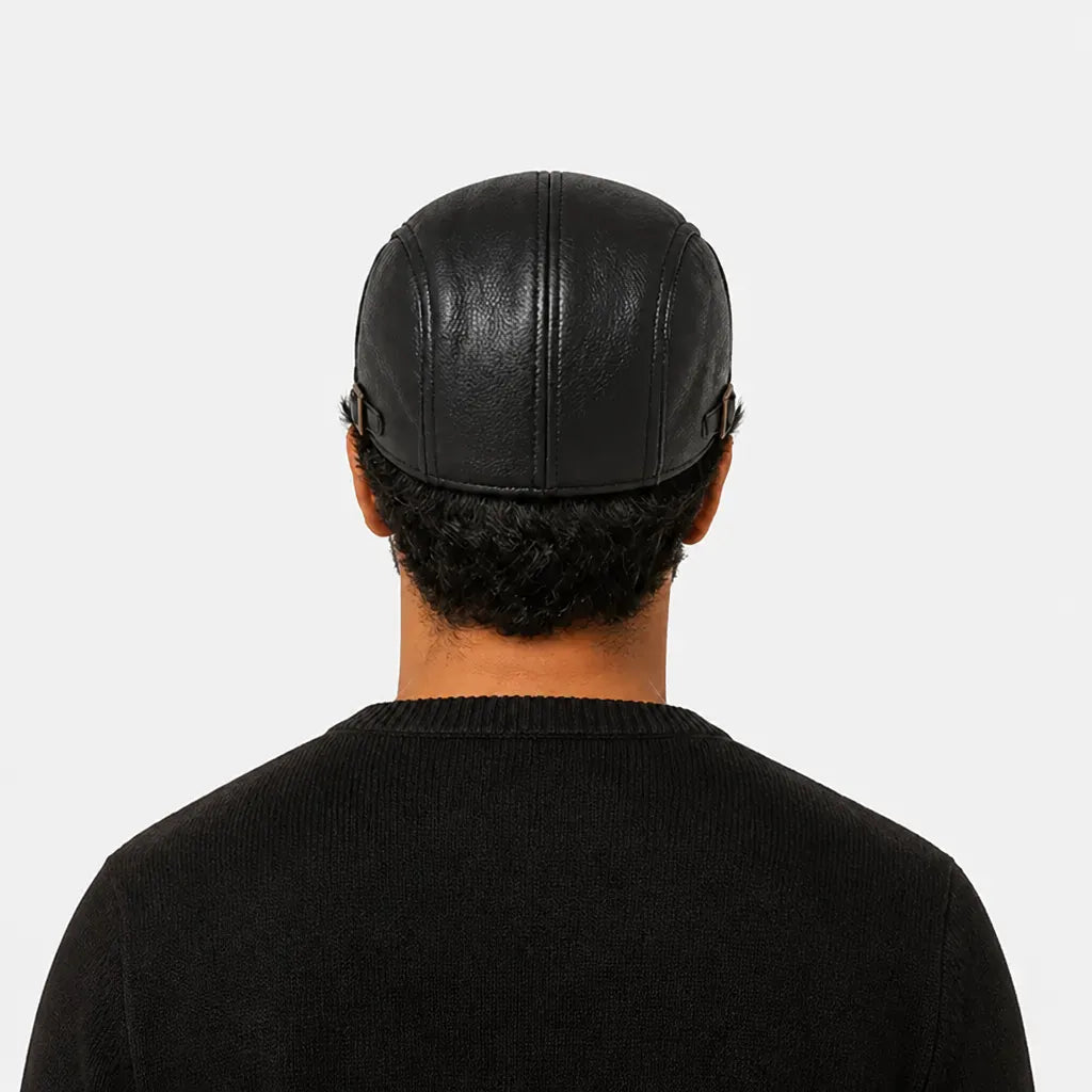 La boîte à chapeaux Casquette Simili Cuir Homme - Plate Gavroche Vintage Ajustable