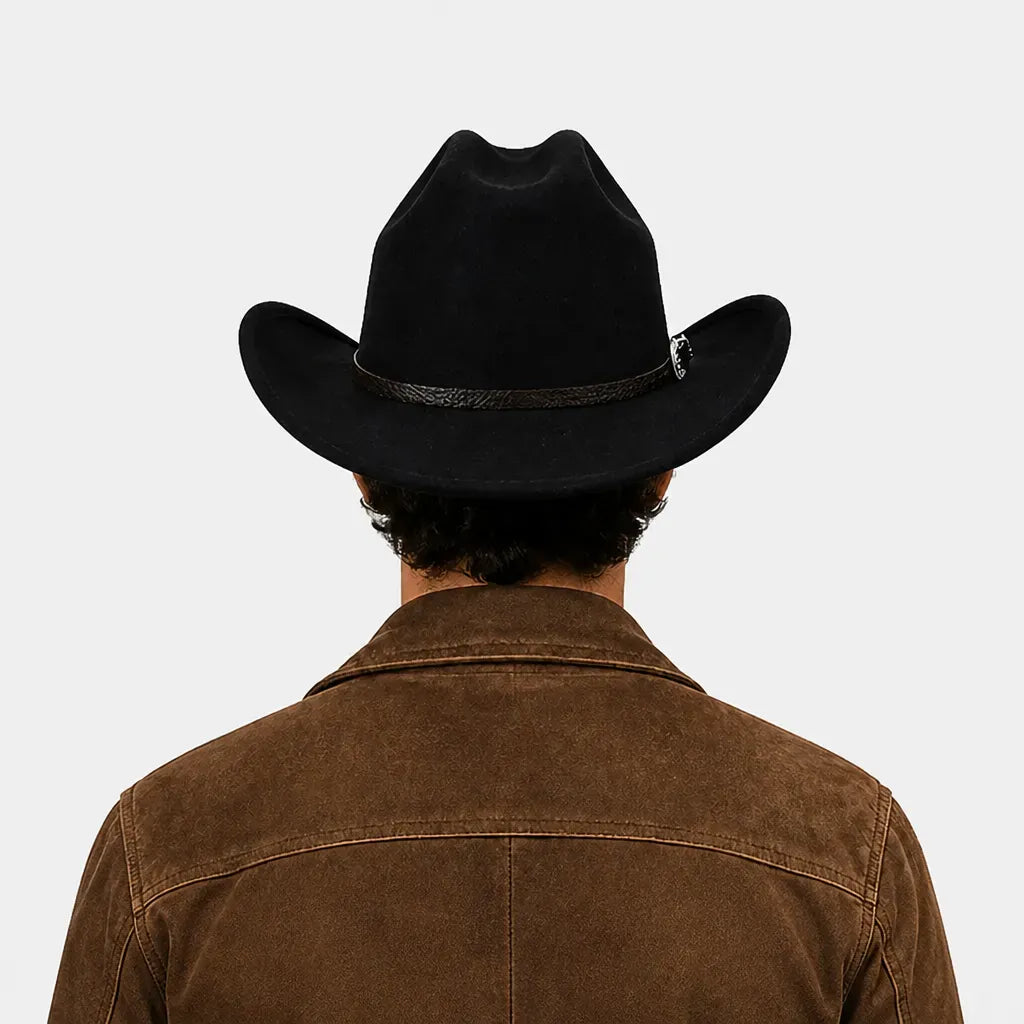 La boîte à chapeaux Chapeau Cowboy Western - Feutre a Large Bord Style Gentleman