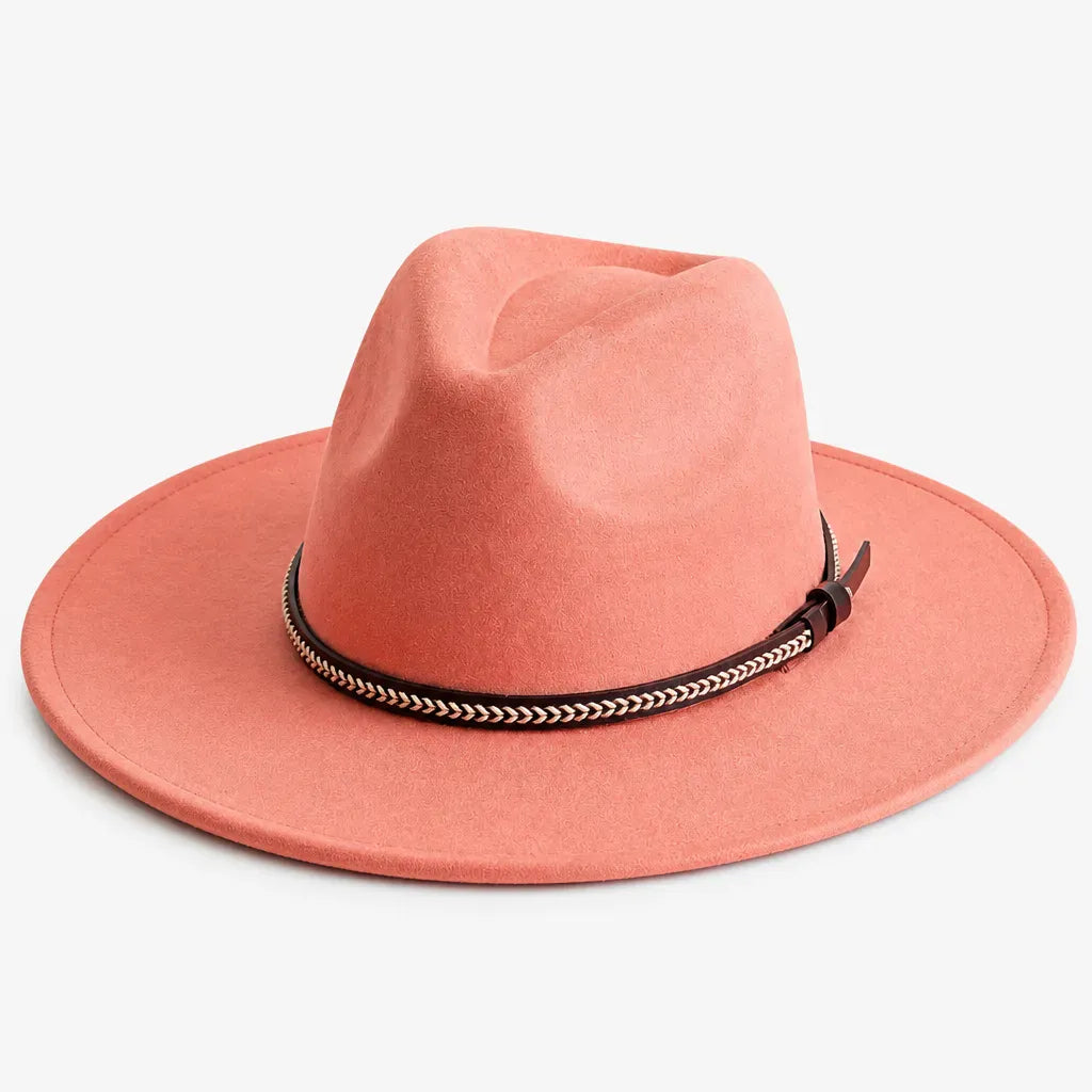 La boîte à chapeaux Chapeau Daim Homme - Vegan Large Bord Style Jazz