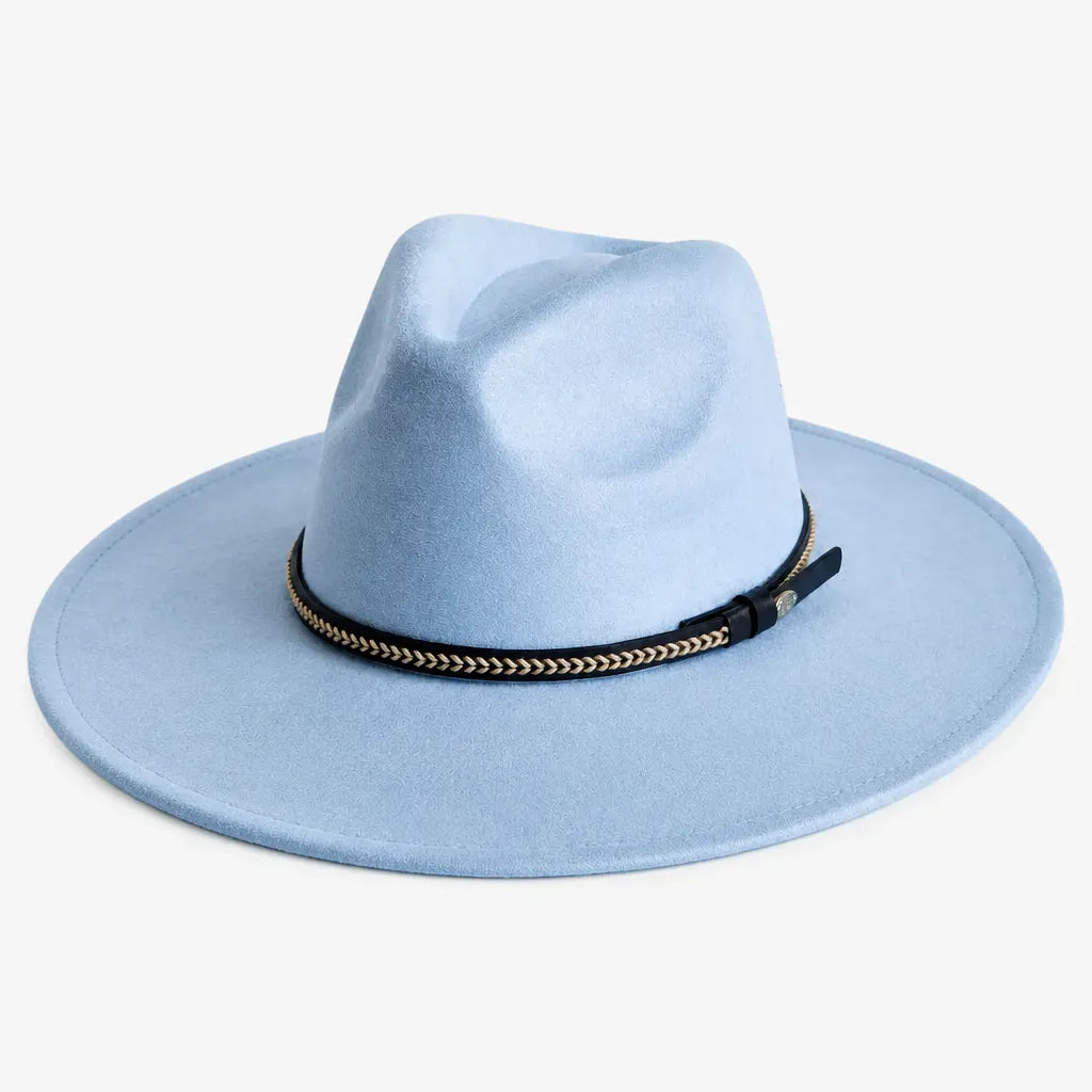 La boîte à chapeaux Chapeau Daim Homme - Vegan Large Bord Style Jazz