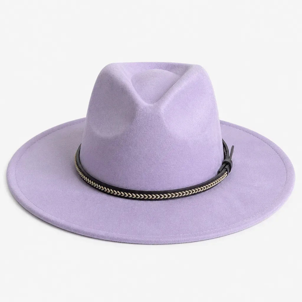 La boîte à chapeaux Chapeau Daim Homme - Vegan Large Bord Style Jazz