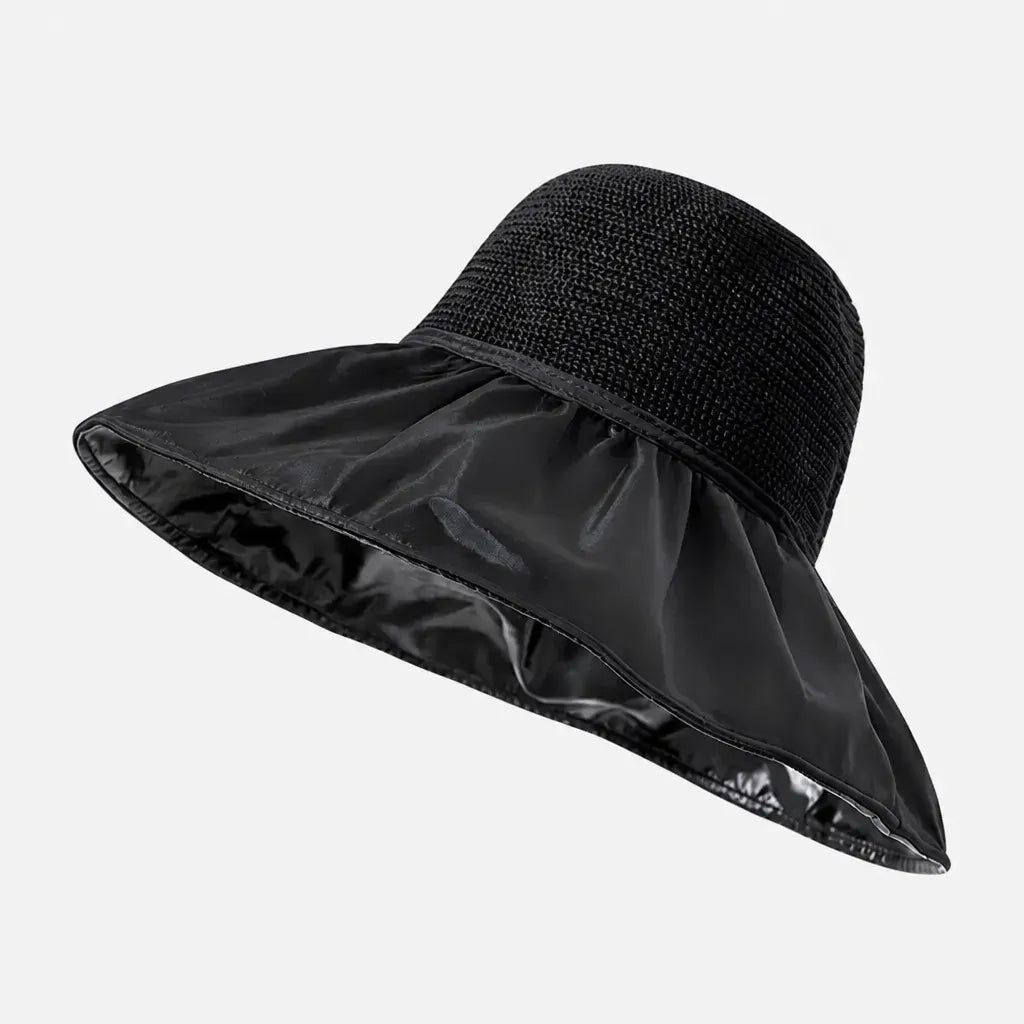 La boîte à chapeaux Chapeau de Paille Anti UV Femme - Tisse Grand Bord Plage