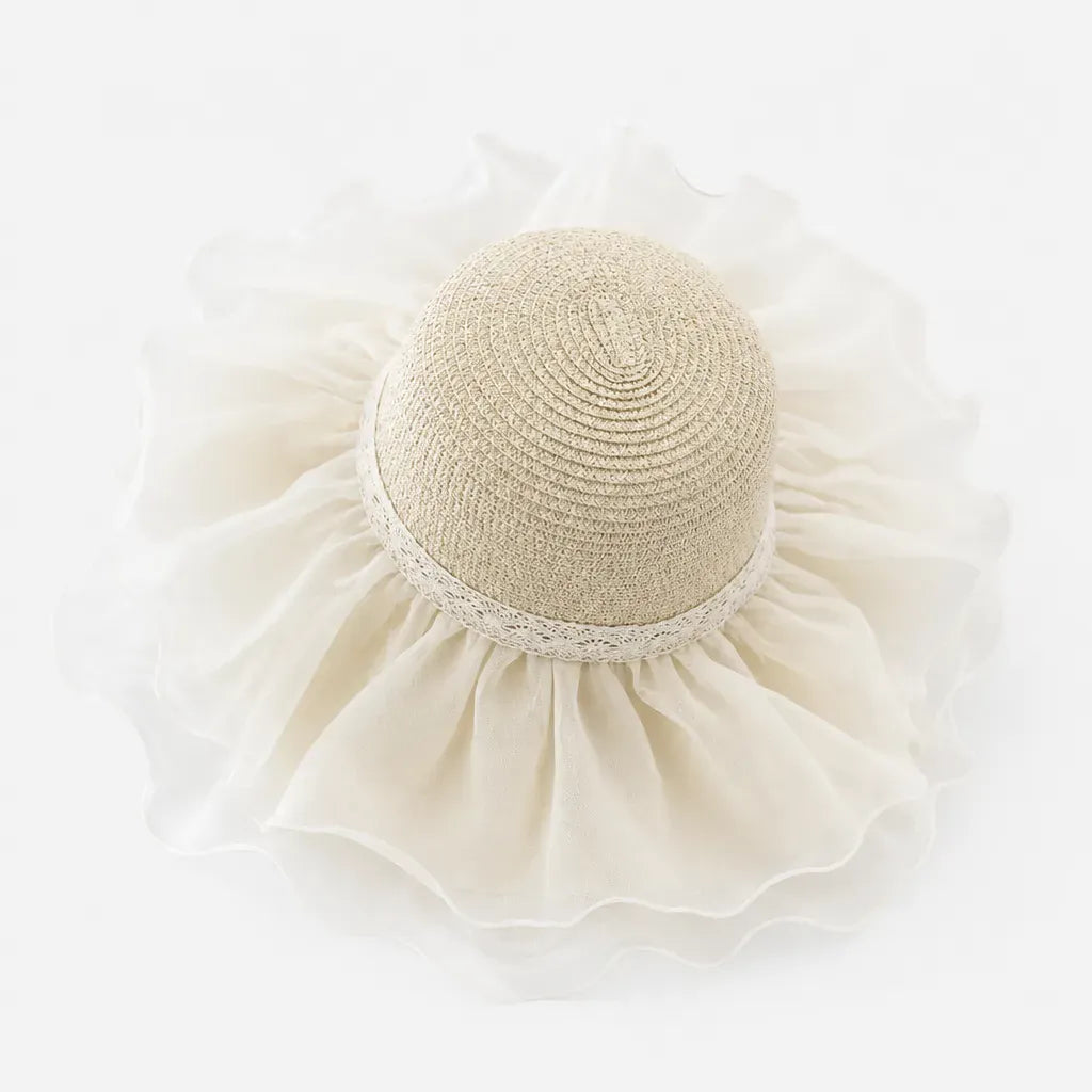 La boîte à chapeaux Chapeau de Paille Femme Plage - Floppy Floral Panama