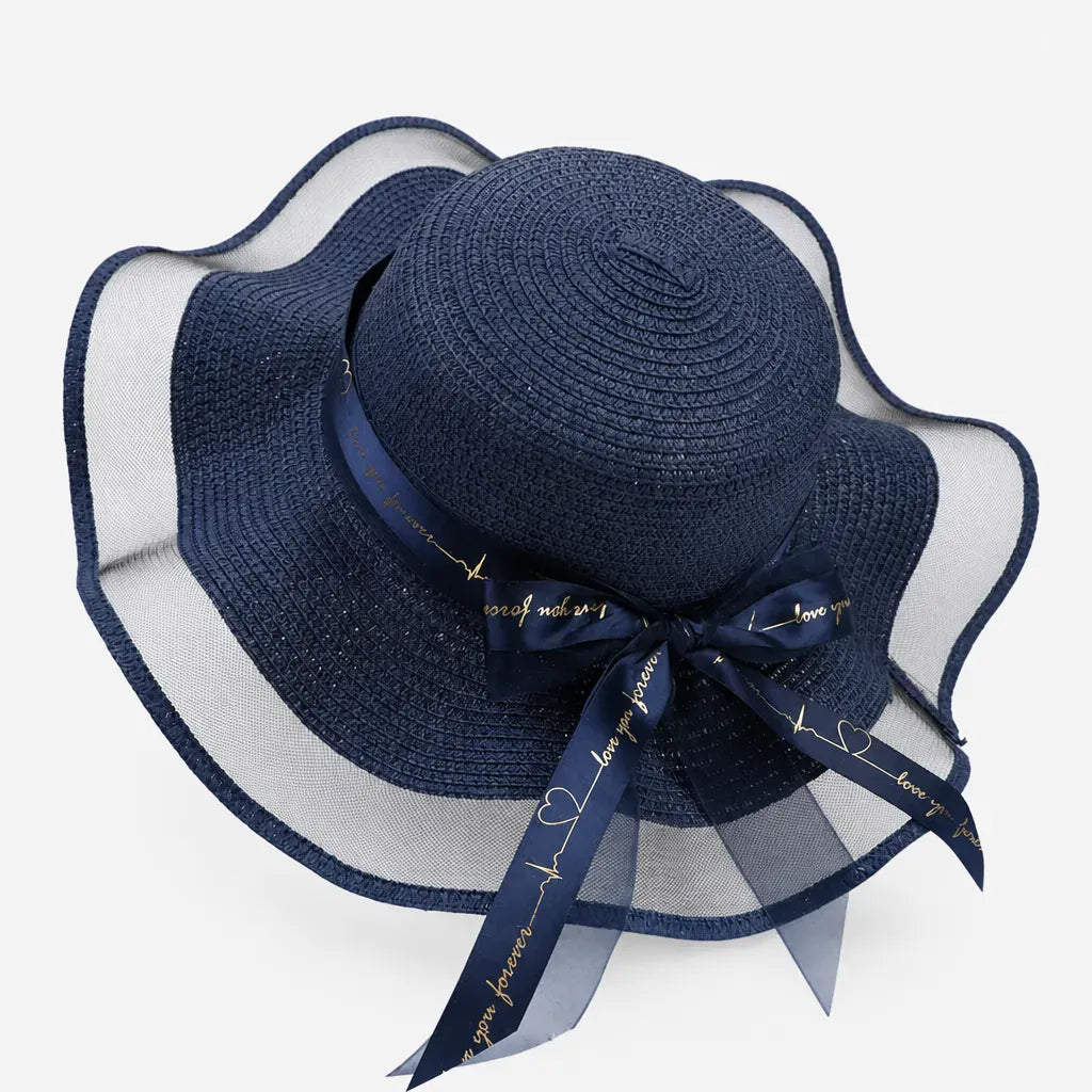 La boîte à chapeaux Chapeau de Paille Femme Plage - Floppy Floral Panama
