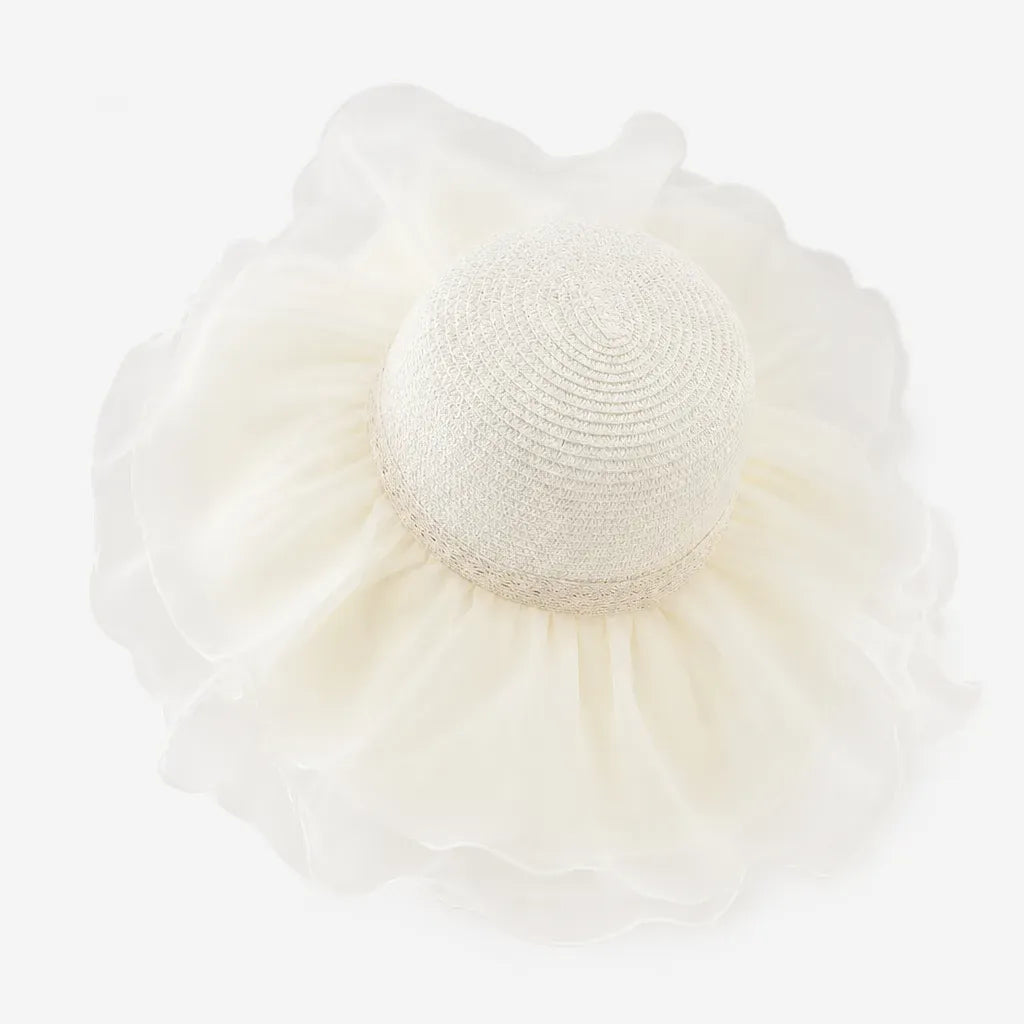 La boîte à chapeaux Chapeau de Paille Femme Plage - Floppy Floral Panama