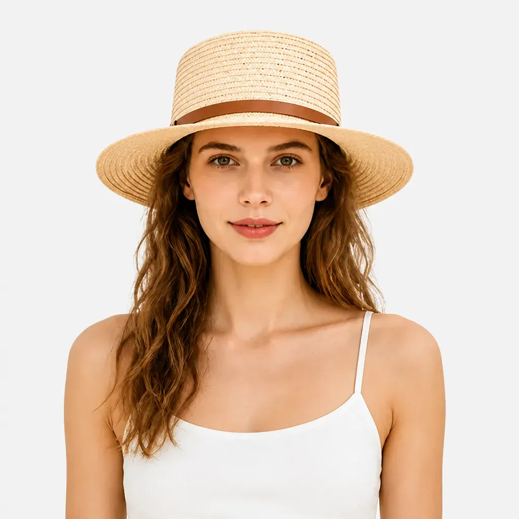 La boîte à chapeaux Chapeau de Paille Plage Femme - Pliable Style Vacances