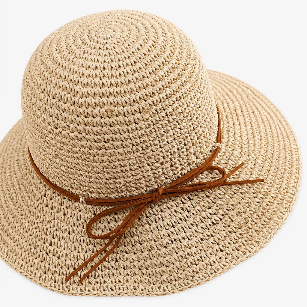 La boîte à chapeaux Chapeau de Plage Femme - Paille Tissee Large Bord Anti-UV