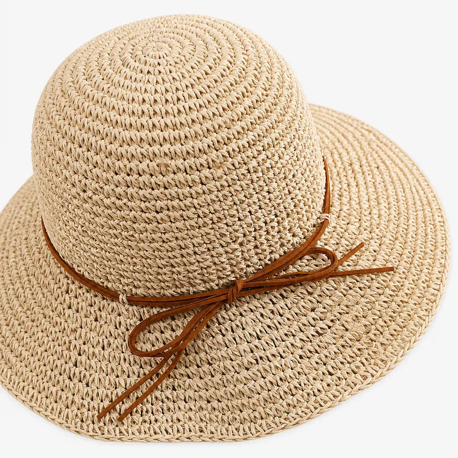 La boîte à chapeaux Chapeau de Plage Femme - Paille Tissee Large Bord Anti-UV