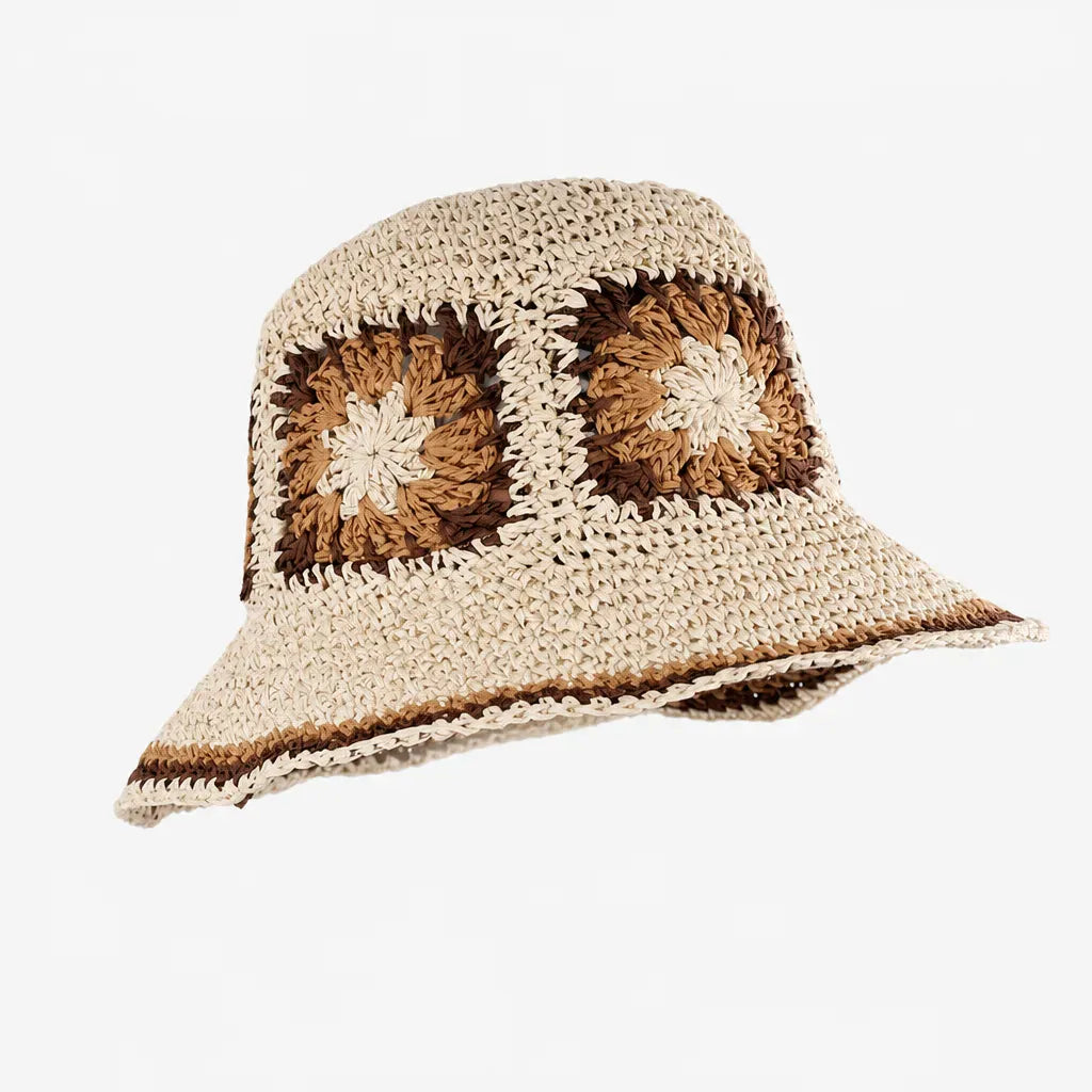 La boîte à chapeaux Chapeau de Plage Femme Pliable - Crochet Ajoure Anti-UV