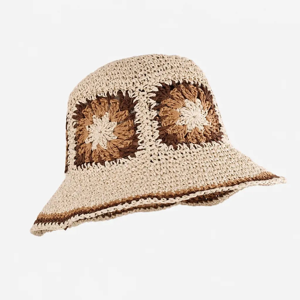 La boîte à chapeaux Chapeau de Plage Femme Pliable - Crochet Ajoure Anti-UV