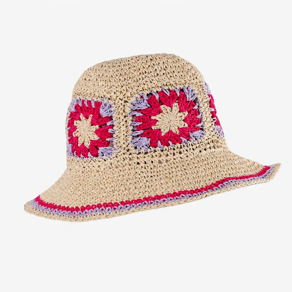 La boîte à chapeaux Chapeau de Plage Femme Pliable - Crochet Ajoure Anti-UV