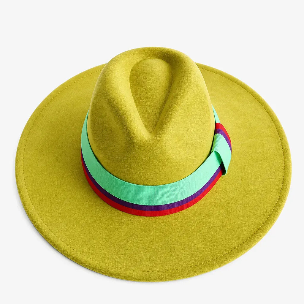 La boîte à chapeaux Chapeau en Feutre Femme - Gris Fonce Large Bord Classique