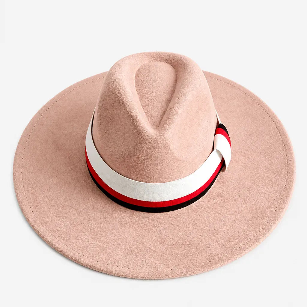 La boîte à chapeaux Chapeau en Feutre Femme - Gris Fonce Large Bord Classique
