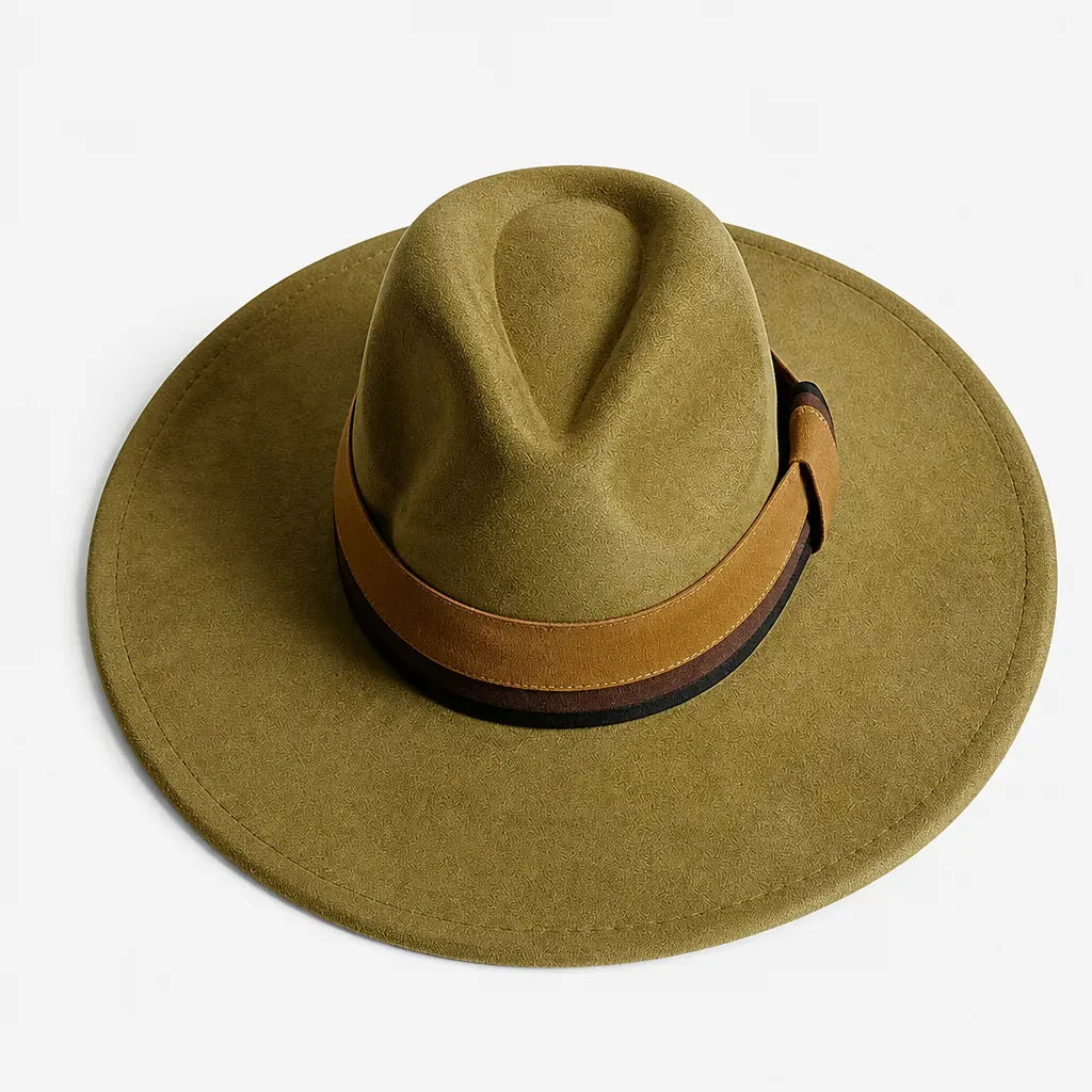 La boîte à chapeaux Chapeau en Feutre Femme - Gris Fonce Large Bord Classique