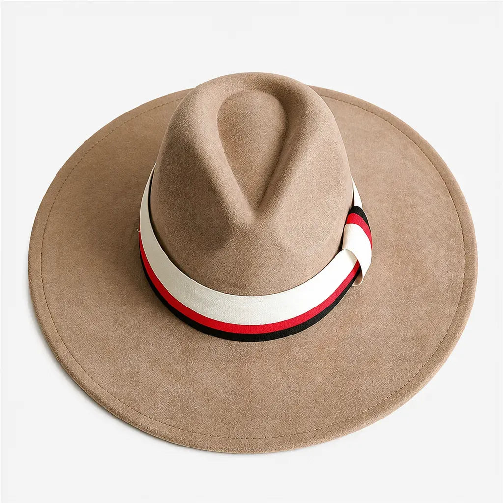 La boîte à chapeaux Chapeau en Feutre Femme - Gris Fonce Large Bord Classique