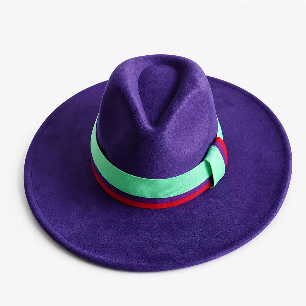 La boîte à chapeaux Chapeau en Feutre Femme - Gris Fonce Large Bord Classique