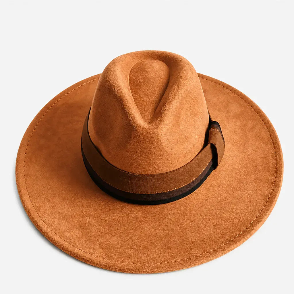 La boîte à chapeaux Chapeau en Feutre Femme - Gris Fonce Large Bord Classique