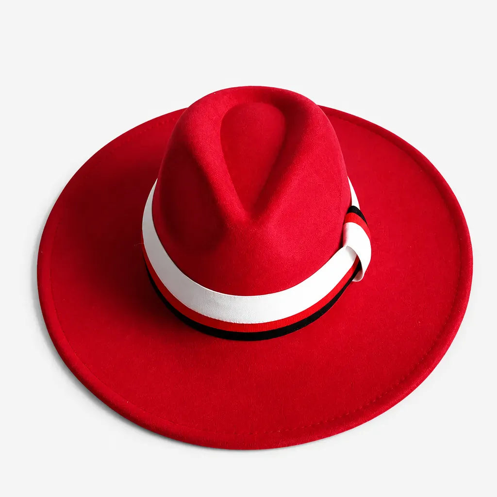 La boîte à chapeaux Chapeau en Feutre Femme - Gris Fonce Large Bord Classique