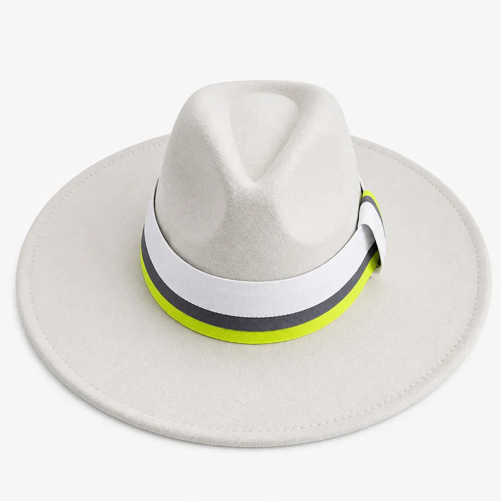 La boîte à chapeaux Chapeau en Feutre Femme - Gris Fonce Large Bord Classique