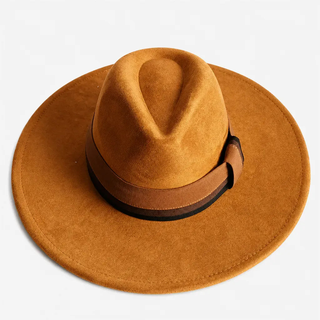 La boîte à chapeaux Chapeau en Feutre Femme - Gris Fonce Large Bord Classique