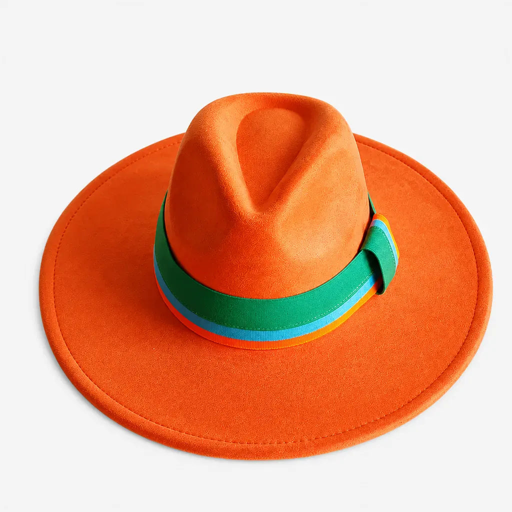 La boîte à chapeaux Chapeau en Feutre Femme - Gris Fonce Large Bord Classique
