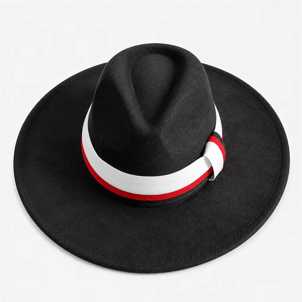 La boîte à chapeaux Chapeau en Feutre Femme - Gris Fonce Large Bord Classique
