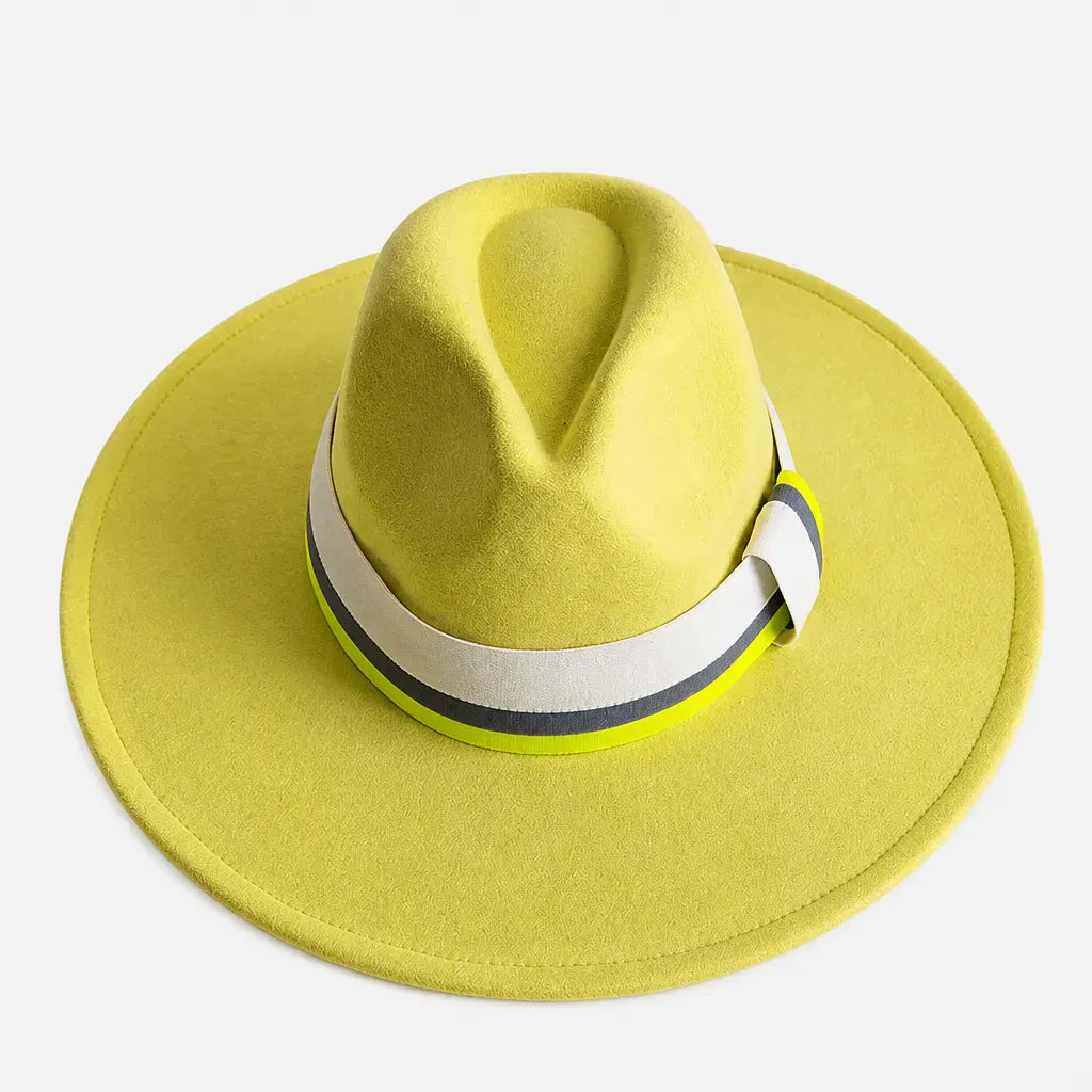 La boîte à chapeaux Chapeau en Feutre Femme - Gris Fonce Large Bord Classique