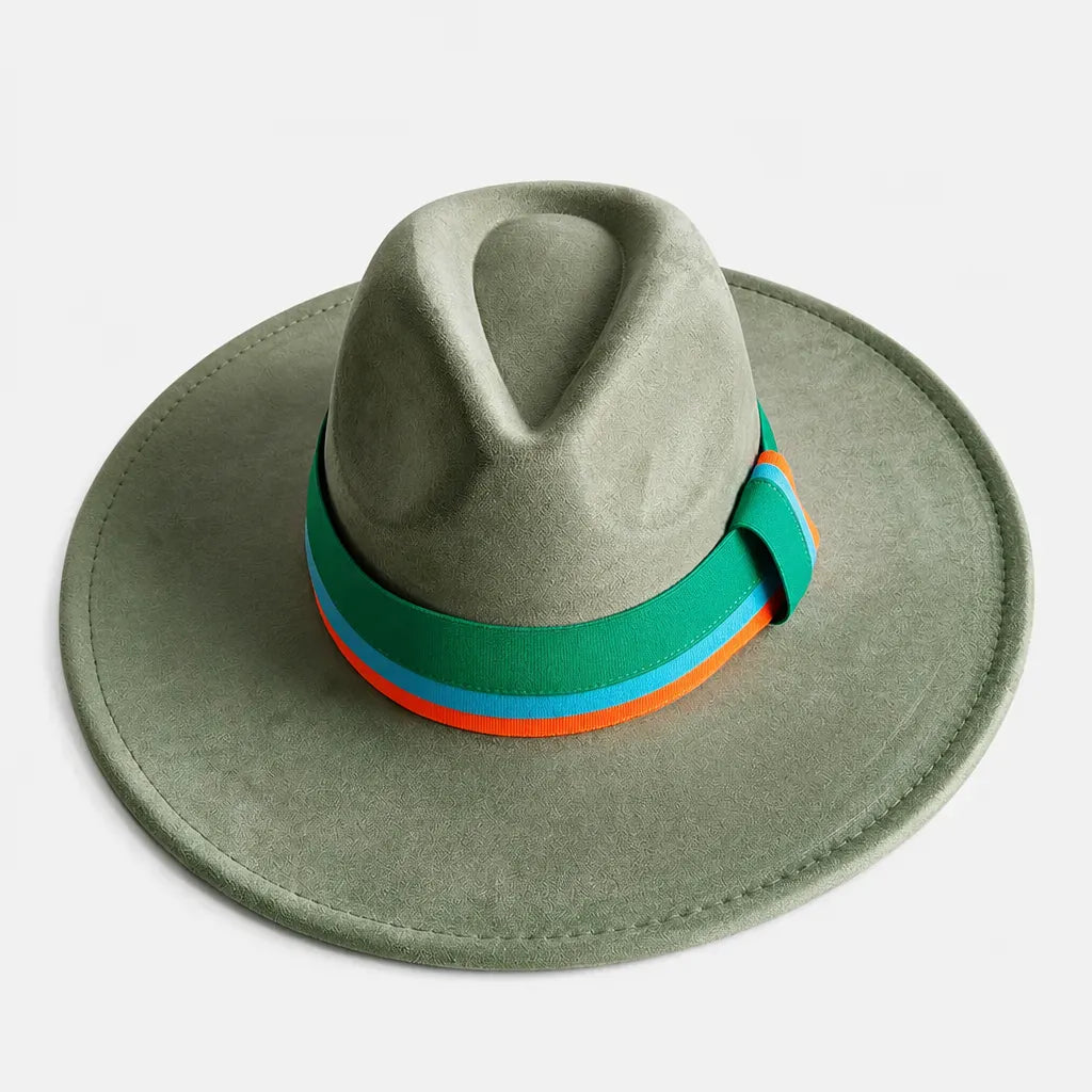 La boîte à chapeaux Chapeau en Feutre Femme - Gris Fonce Large Bord Classique