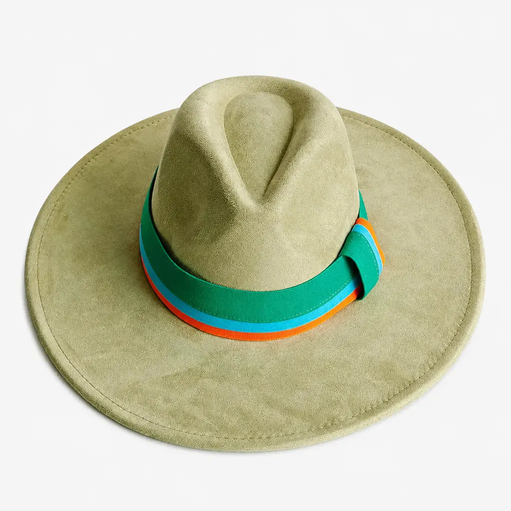La boîte à chapeaux Chapeau en Feutre Femme - Gris Fonce Large Bord Classique