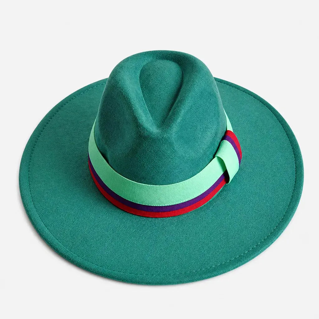La boîte à chapeaux Chapeau en Feutre Femme - Gris Fonce Large Bord Classique