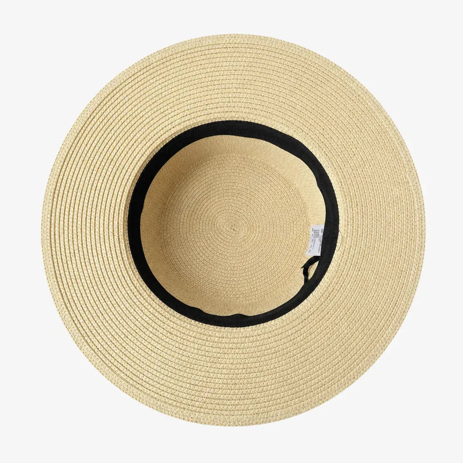 La boîte à chapeaux Chapeau Femme de Plage - Camelia et Perles Style Retro