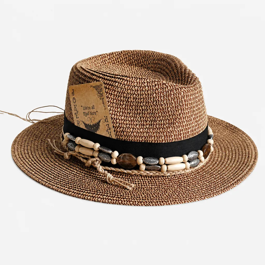 La boîte à chapeaux Chapeau Femme en Feutre - Colorblock Large Bord Western