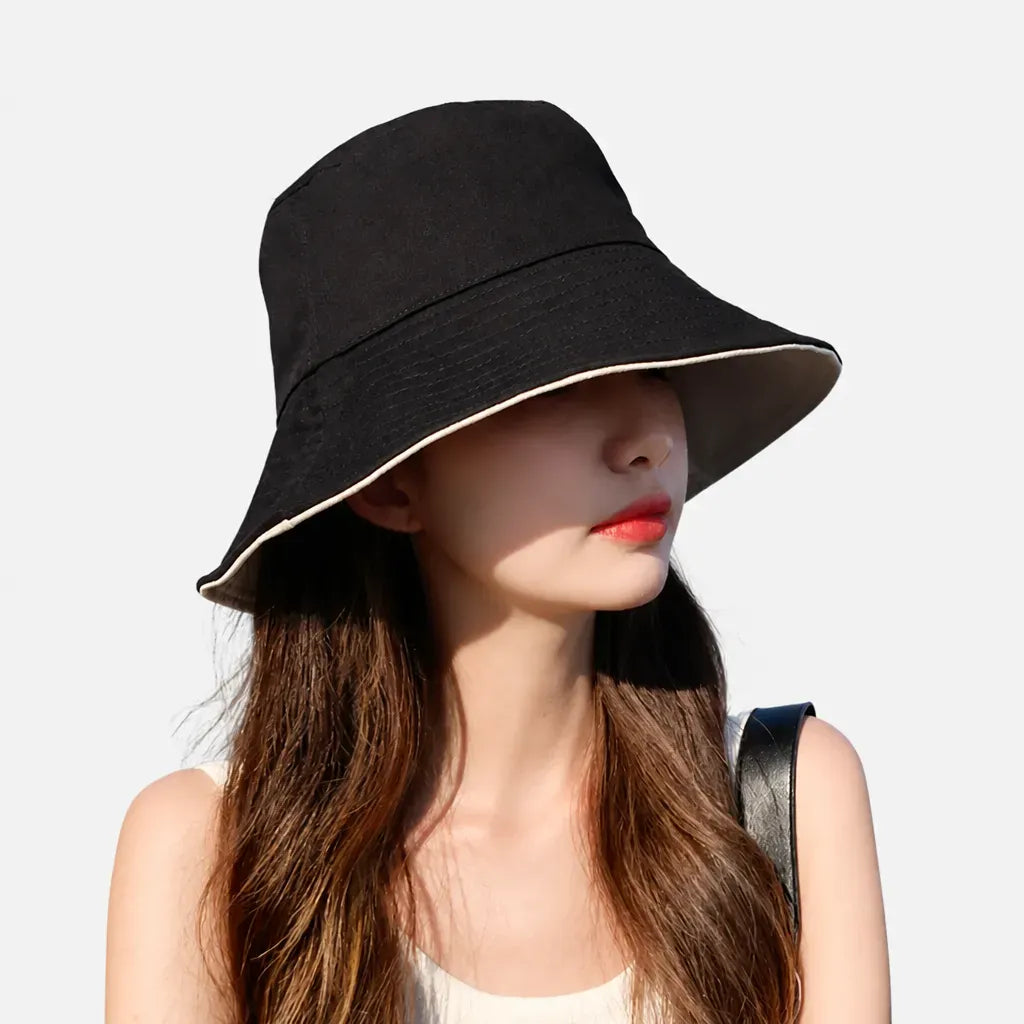 La boîte à chapeaux Chapeau Femme Soleil - Bob Reversible Panama Plage