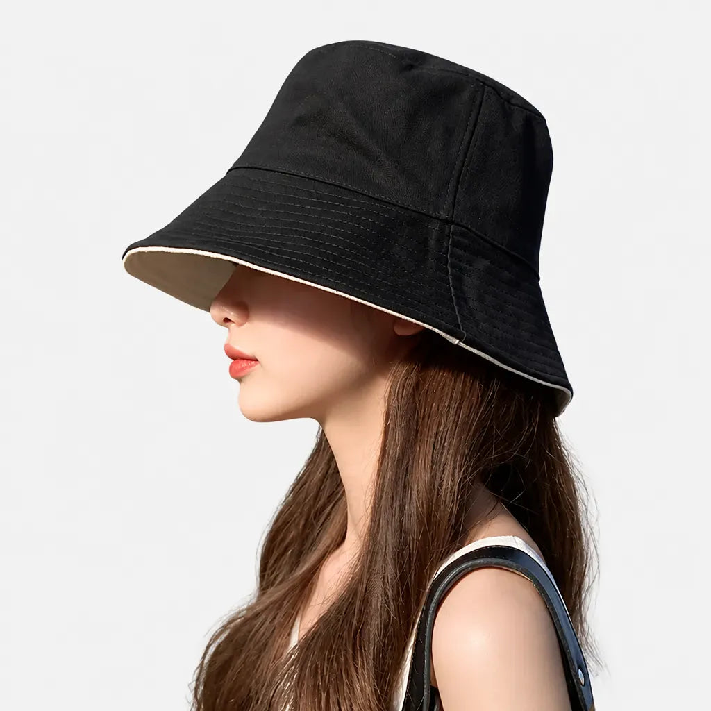 La boîte à chapeaux Chapeau Femme Soleil - Bob Reversible Panama Plage