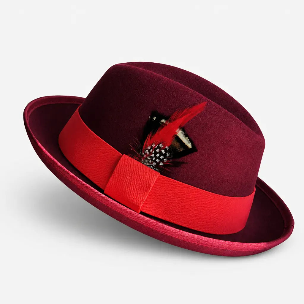 La boîte à chapeaux Chapeau Feutre Homme - Plume Style Gentleman Vintage