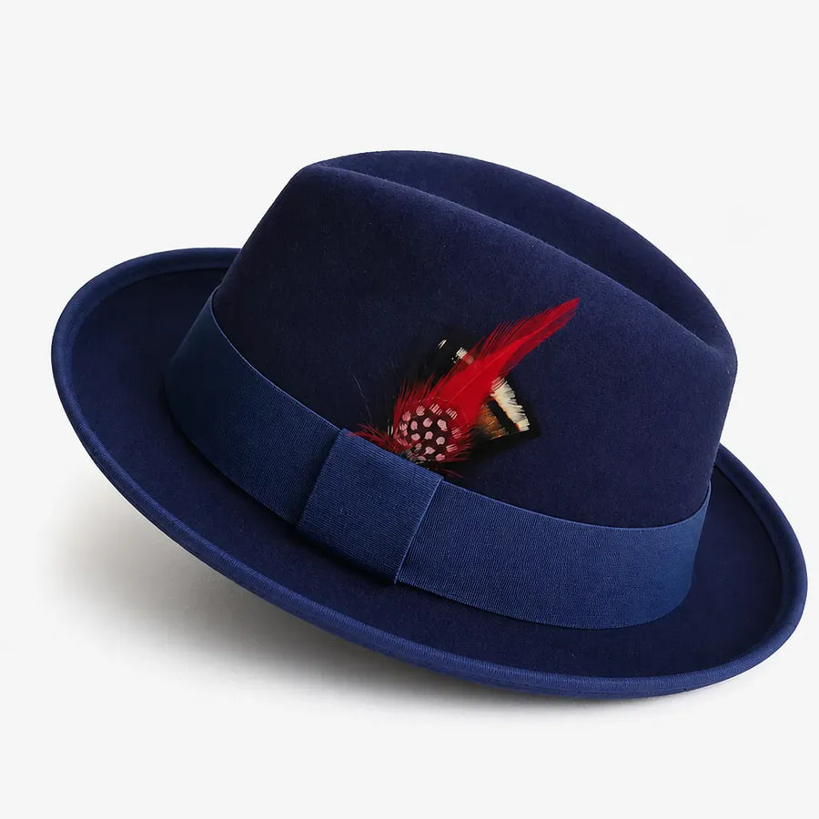 La boîte à chapeaux Chapeau Feutre Homme - Plume Style Gentleman Vintage