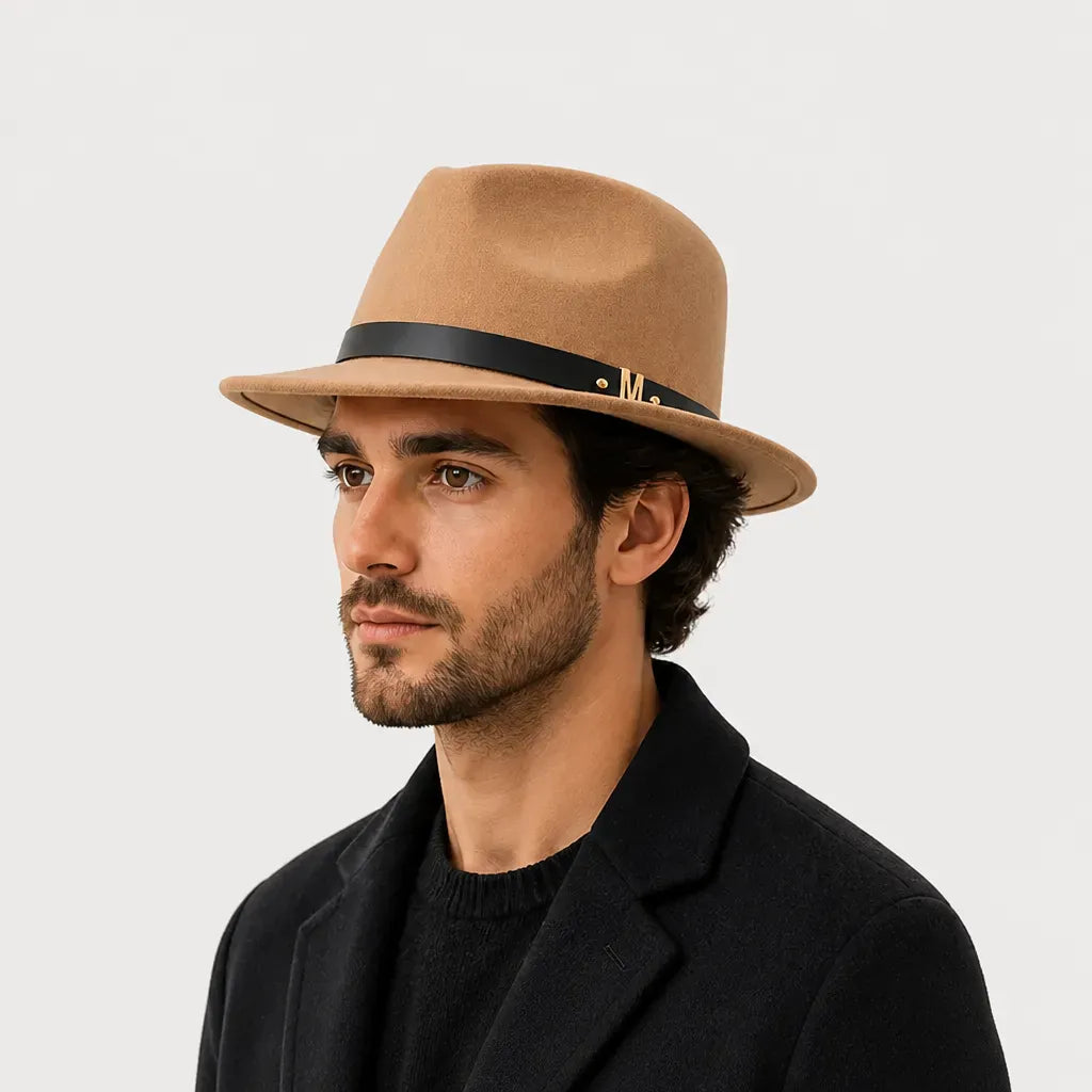 La boîte à chapeaux Chapeau Feutre Noir Homme - Jazz Elegant Hiver