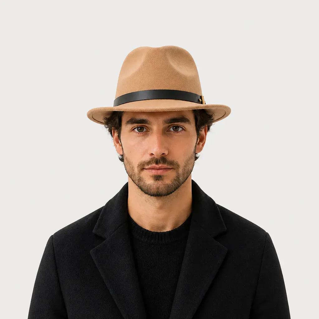 La boîte à chapeaux Chapeau Feutre Noir Homme - Jazz Elegant Hiver