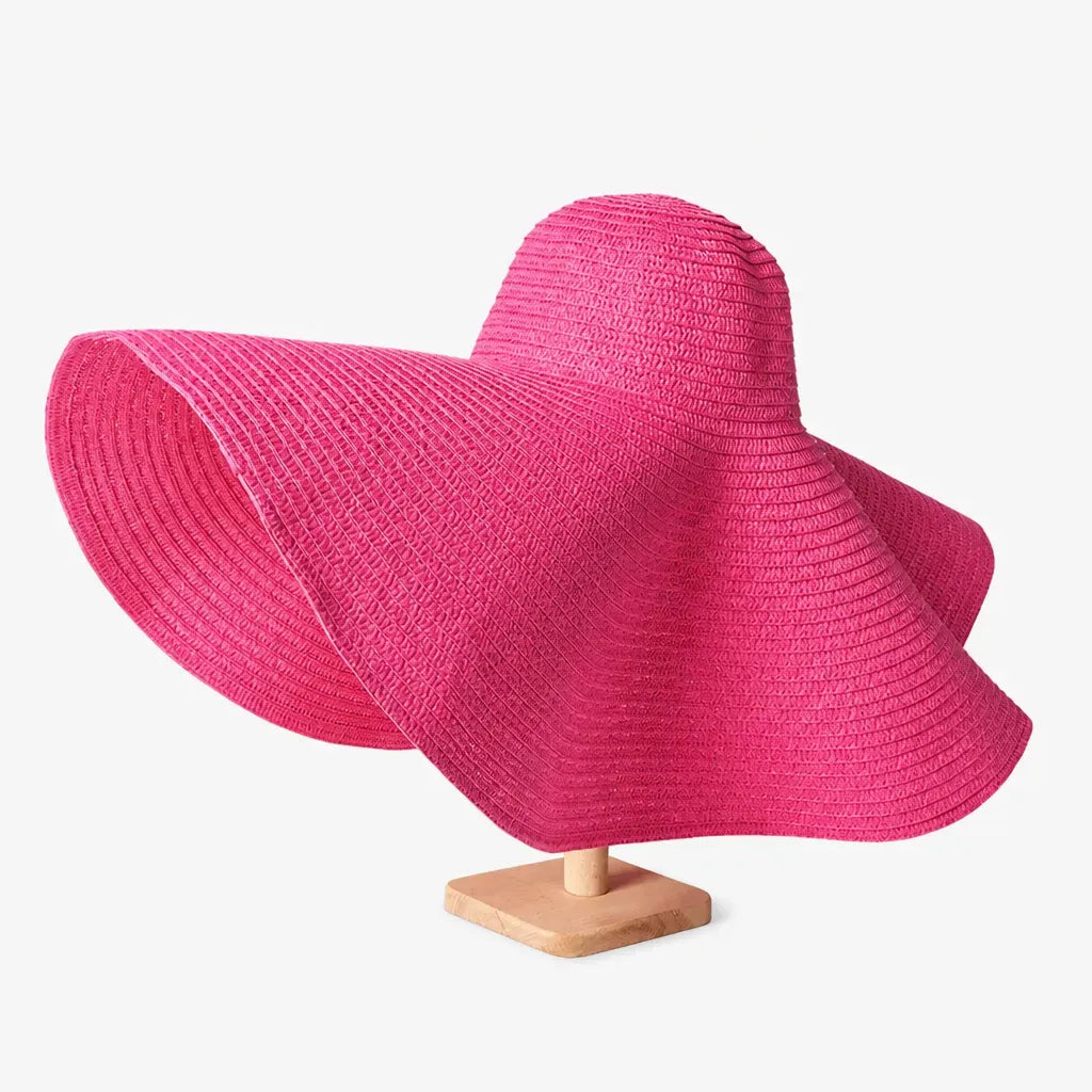 La boîte à chapeaux Chapeau Paille Pliable Femme - Grand Format 70cm pour Voyage