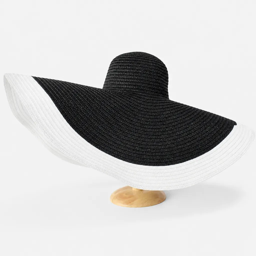 La boîte à chapeaux Chapeau Paille Pliable Femme - Grand Format 70cm pour Voyage