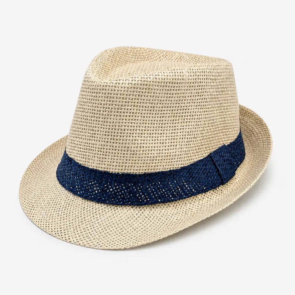 La boîte à chapeaux Chapeau Paille Trilby Homme - Effiloche Respirant Style Jazz